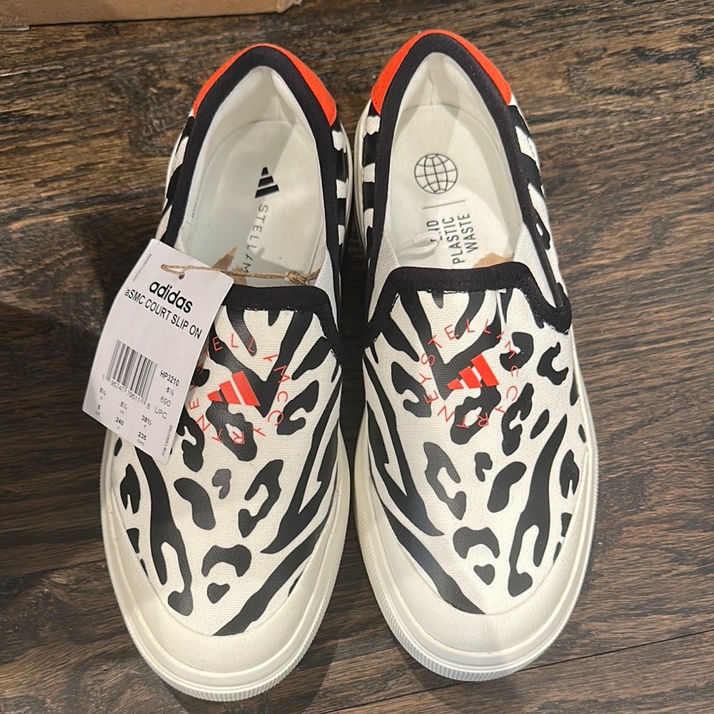 Adidas Stella McCartney Animal Print Slip-On Sneakers